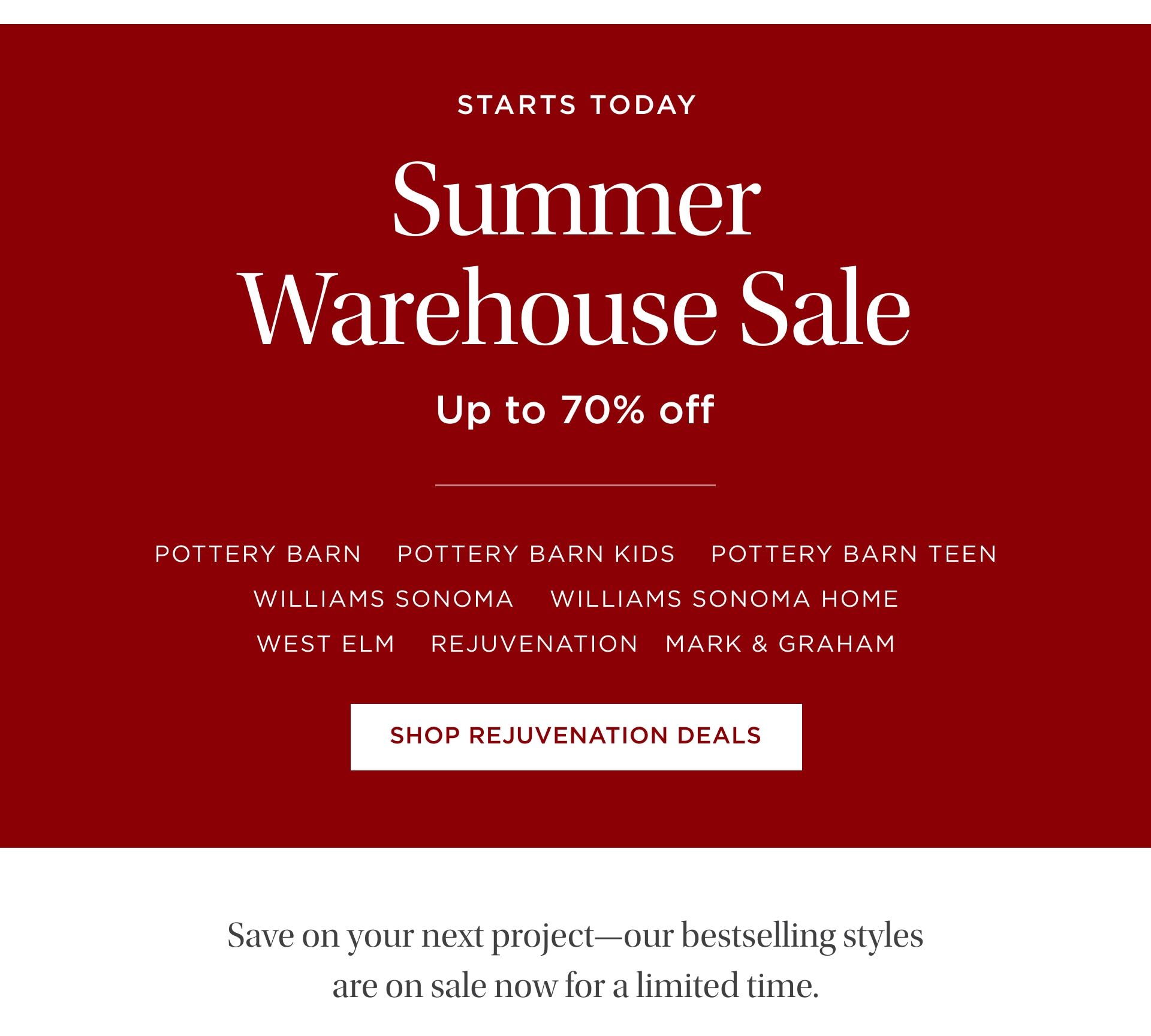 Home Warehouse Sale Sign Up