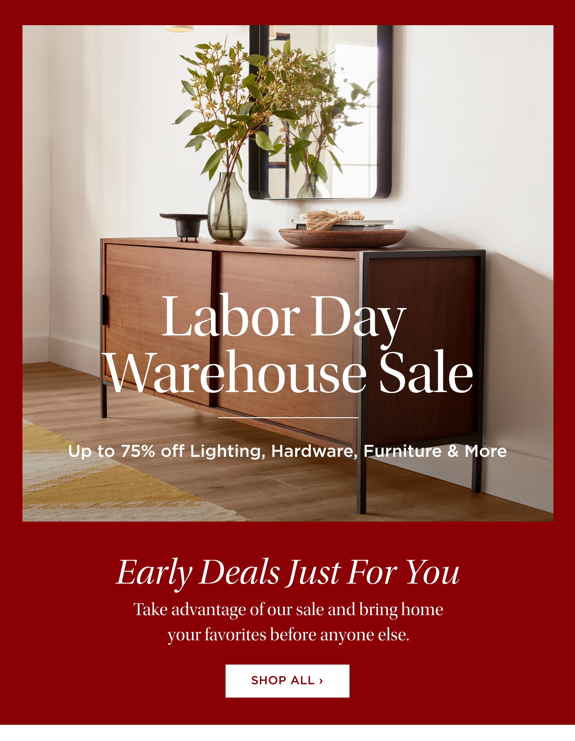 Home Warehouse Sale Sign Up