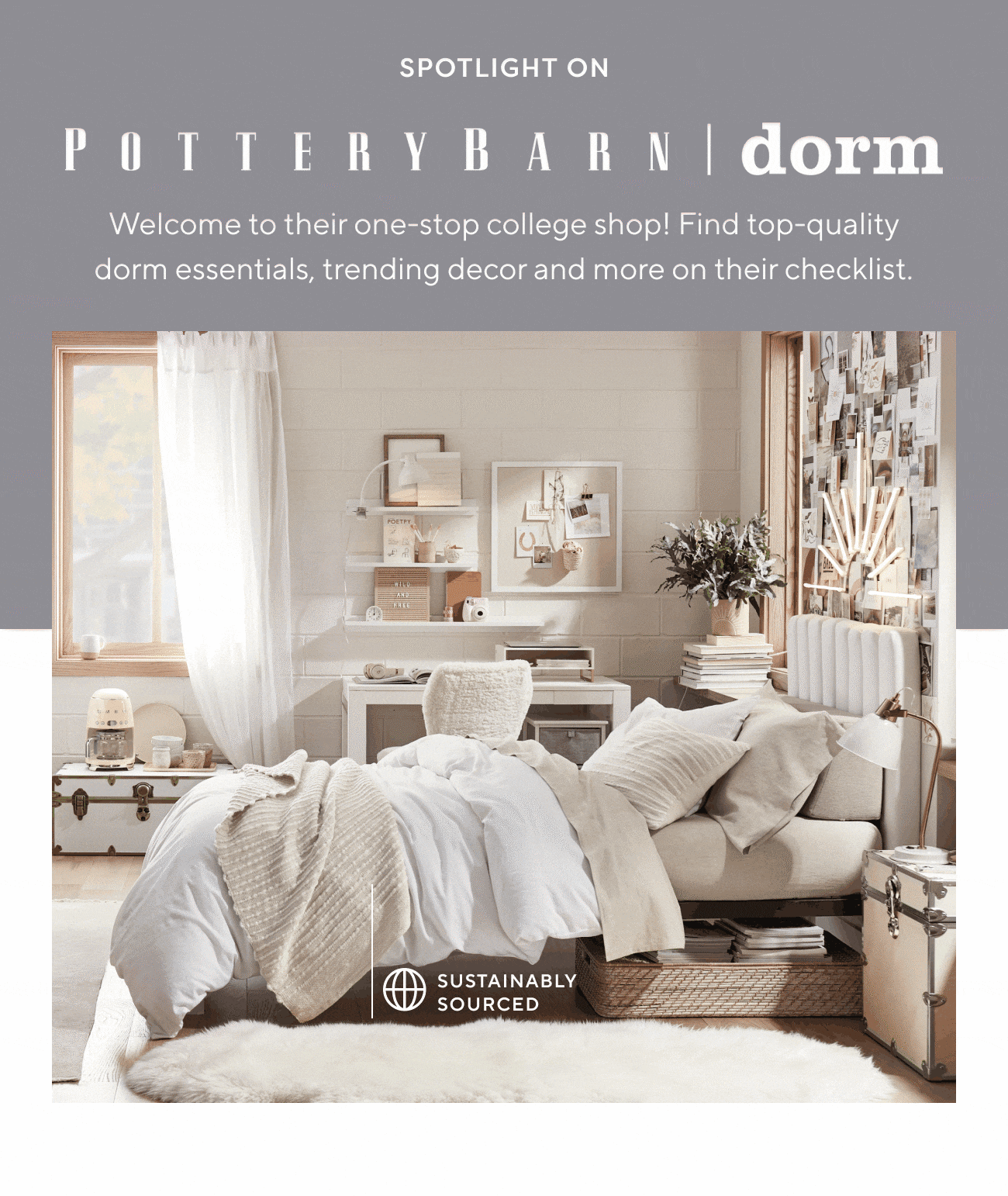 Introducing Pottery Barn Dorm: the one-stop college shop - Pottery Barn ...